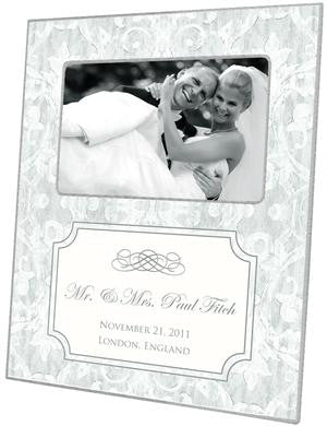 Silver Damask Antique with Inset Picture Frame