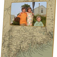 Maine Coast Antique Map Picture Frame