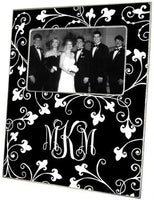 Vine White on Black Picture Frame
