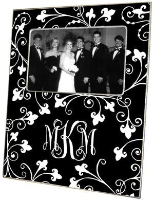 Vine White on Black Picture Frame