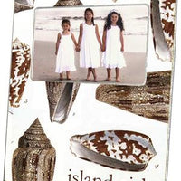 Brown Island Shells Picture Frame