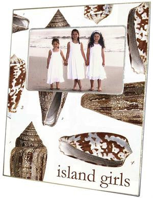 Brown Island Shells Picture Frame