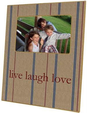 Tan Chambray Picture Frame