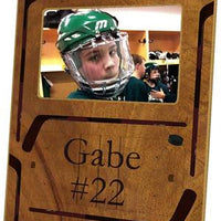 Ice Hockey Wood Grain Frame