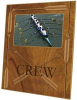 Crew Rowing Oars on Woodgrain Picture Frame
