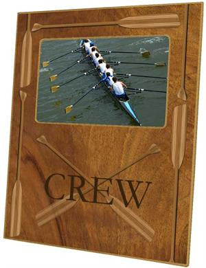 Crew Rowing Oars on Woodgrain Picture Frame