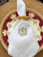 Triple Gold Braid Round Placemat
