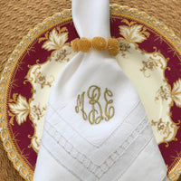 Triple Gold Braid Round Placemat