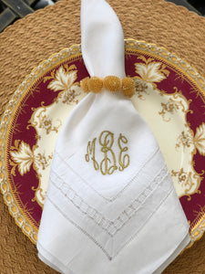 Triple Gold Braid Round Placemat