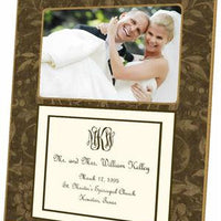 Brown Damask with Inset Picture Frame
