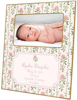Rose Stripe Birth Announcement Picture Frame
