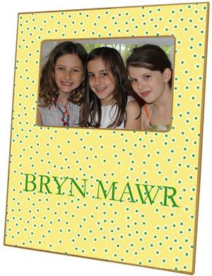 Tiny Green Daisy with Yellow Picture Frame
