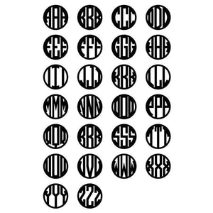Block Monogram Lamp Finial