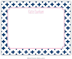 Flo Navy Flat Notecard