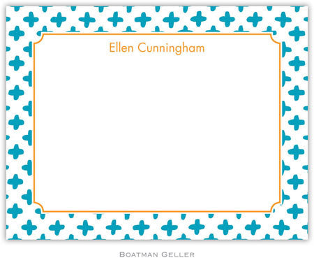 Flo Turquoise Flat Notecard