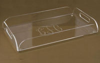 Monogrammed Acrylic  Serving Tray with Handles

