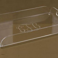 Monogrammed Acrylic  Serving Tray with Handles