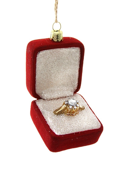 Red Engagement Ring Ornament