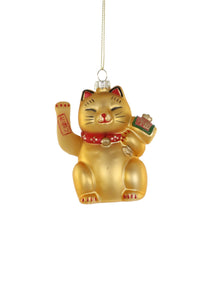 Beckoning Lucky Cat Ornament