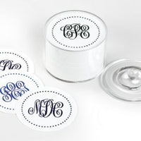 Polka Dot Monogram Coasters