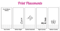 Personalized 3-Ply Solid Color Guest Towels
