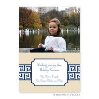 Greek Key Band Navy Photocard