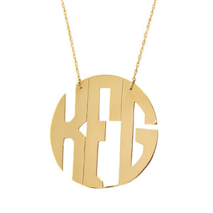 Hampton Handcut Monogram Necklace