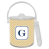 Stella Gold Monogrammed Lucite Ice Bucket