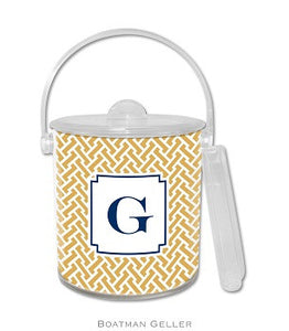 Stella Gold Monogrammed Lucite Ice Bucket