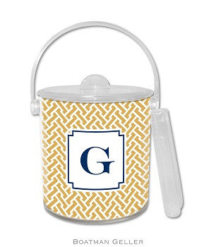 Stella Gold Monogrammed Lucite Ice Bucket