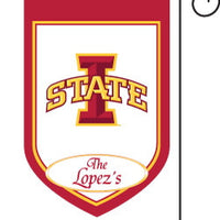 Monogrammed Iowa State Garden Flag