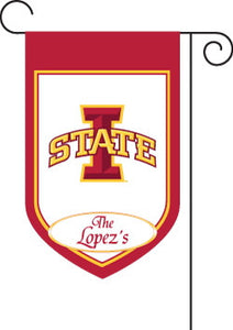 Monogrammed Iowa State Garden Flag