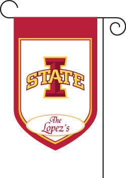 Monogrammed Iowa State Garden Flag