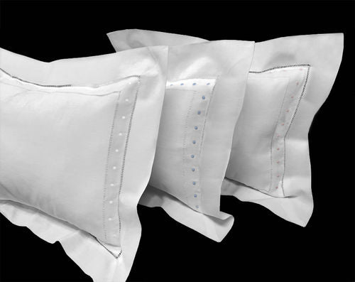 Monogrammed Swiss Dot Boudoir Pillow