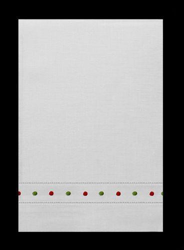 Red & Green Swiss Dot Guest Towels
