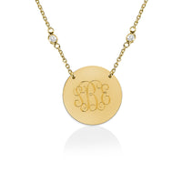 Engraved Monogram on CZ Chain
