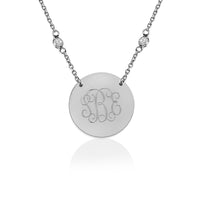 Engraved Monogram on CZ Chain
