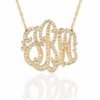 Diamond Script Monogram Necklace
