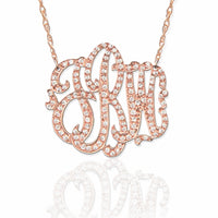 Diamond Script Monogram Necklace
