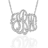 Diamond Script Monogram Necklace
