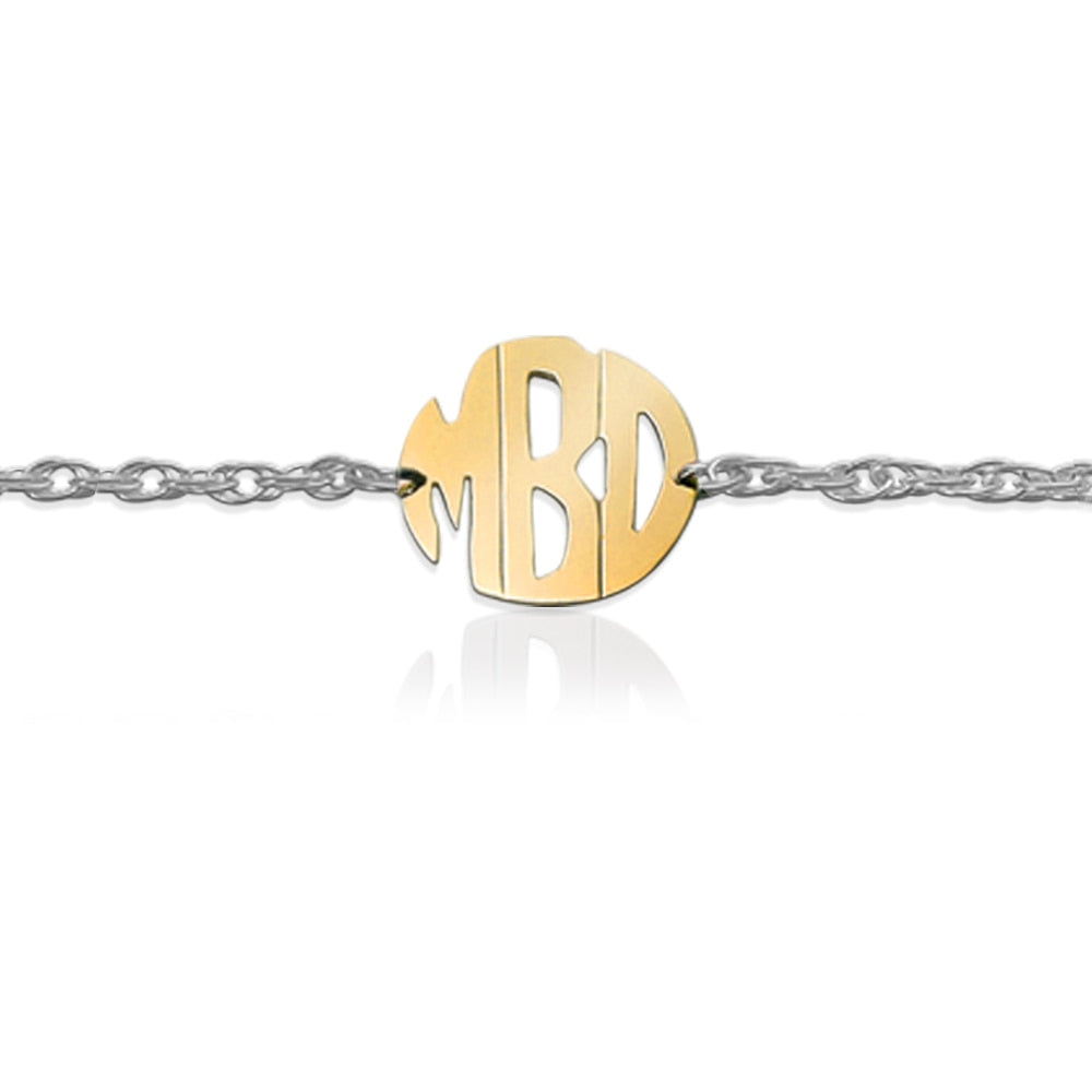 monogram bracelet yellow gold