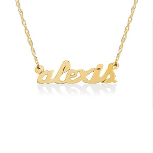 Gold Petite Lowercase Nameplate Necklace