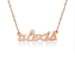 Gold Petite Lowercase Nameplate Necklace