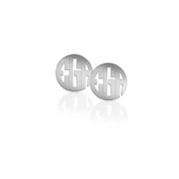 Small Block Monogram Post Earrings
