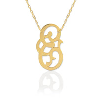 Fancy Script Initial Necklace
