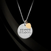 Sterling Silver Name Charm with Diamond and Chain