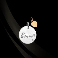 Sterling Silver Name Charm with Diamond