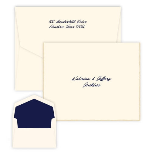 Juniper Silver Leaf Raised Ink Folded Notes | The Monogram Merchant