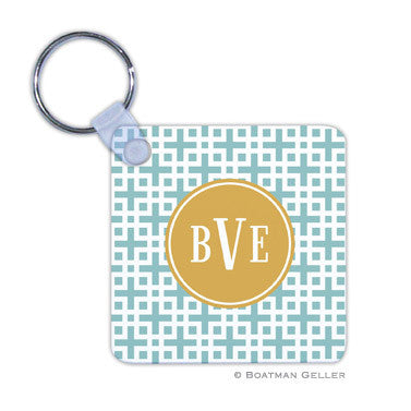 Lattice Slate Key Chain