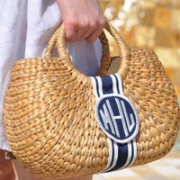 Monogrammed Kala Basket Handbag